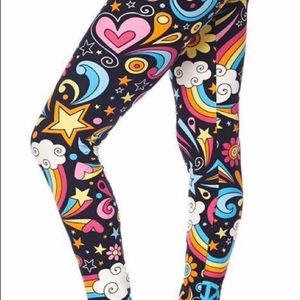 Groovy Print Leggings plus